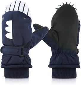 img 4 attached to 🧤 Waterproof Non-Slip Plus Velvet Kids Winter Gloves - BIERDORF Kids Mittens (6-12 Years)