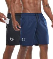 🩳 g gradual men's 7" workout running shorts: quick dry, lightweight gym shorts with zip pockets - a must-have for active men! logo