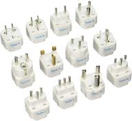 🌍 ceptics 12pcs global travel grounded universal plug adapter set - power your devices anywhere in the world logo