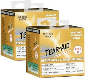 img 4 attached to Tear-Aid Repairs Patch Roll Kit for Type A Fabrics 🔧 (2 Pack) - Convenient Fix for Rips and Tears, Size: 2Pack Model