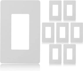 img 4 attached to 🔌 Faith 1-Gang Screwless Wall Plates Child Safe Outlet Covers, 4.68" x 2.93", GFCI, USB Receptacle, Dimmers, Lighting Controls, ETL Listed, White, 8 Pack