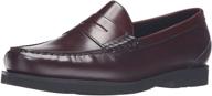 rockport modern penny loafer black men's shoes logo