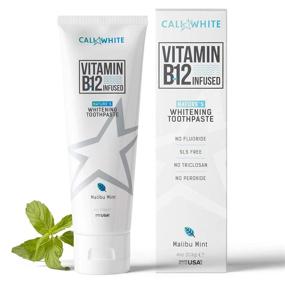 img 4 attached to 🌿 Cali White Vegan Whitening Toothpaste: Organic Mint with Vitamin B12, Fluoride-Free, SLS Free, Gluten-Free, Xylitol - Natural Oral Care Solution