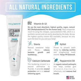 img 2 attached to 🌿 Cali White Vegan Whitening Toothpaste: Organic Mint with Vitamin B12, Fluoride-Free, SLS Free, Gluten-Free, Xylitol - Natural Oral Care Solution