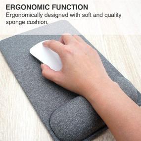 img 1 attached to 🖱️ SenseAGE Enlarge Mouse Pad: Ergonomic Wrist Support, Non-Slip Base | Ideal for Home, Office & Travel | Lightweight, Comfortable Grey Mat for Pain Relief & Easy Typing