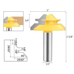 img 3 attached to BAIDETS Degree Diameter Carbide Woodworking