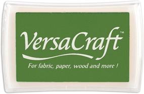 img 1 attached to 🌲 VersaCraft Fabric and Home Decor Pigment Inkpad: Pine - High-Quality Crafting Essential by Tsukineko