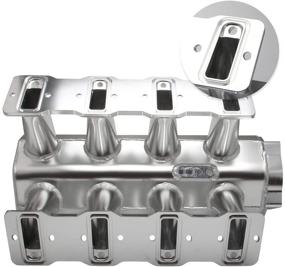 img 3 attached to Top10 Racing Intake Manifold Fit 92Mm Throttle Body Sheet Metal Fabricated EFI 15° Throttle Opening For Chevrolet Chevy GMC Pontiac LS LS1 LS2 LS6 Silver (ONLY Intake Manifold)