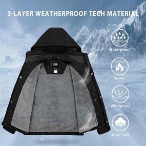 img 2 attached to ZSHOW Boys' Waterproof Ski Jacket - Warm Winter Coat with Thick Hood, Ideal Snow Coat