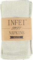 🍽️ infei striped cotton napkins for food service equipment & supplies logo