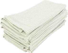 img 2 attached to 🍽️ INFEI Striped Cotton Napkins for Food Service Equipment & Supplies