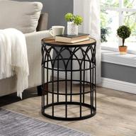 firstime & co. walnut fairmont arched barrel end table - brown: stylish wood furniture piece, 16 x 16 x 22 inches logo