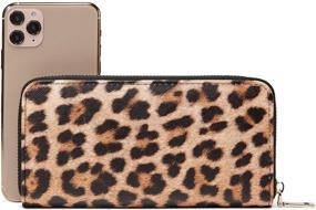 img 2 attached to 🐆 Stylish Leopard Print Handbags & Wallets for Women by VISATER