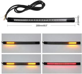 img 3 attached to Enhance Safety with 48LED 8” Flexible LED Motorcycle Tail Light and Turn Signals for Harley Davidson Motorcycle/Bike/ATV/RV/SUV
