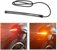 enhance safety with 48led 8” flexible led motorcycle tail light and turn signals for harley davidson motorcycle/bike/atv/rv/suv logo