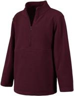 classroom school uniforms kids' unisex half-zip polar fleece pullover: perfect warmth for school days logo