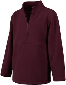 img 1 attached to Classroom School Uniforms Kids' Unisex Half-Zip Polar Fleece Pullover: Perfect Warmth for School Days