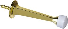 img 1 attached to Stanley Hardware S826-008 BB8022 Solid Doorstop: Stylish Polished Brass Accessory for Secure Door Restraint