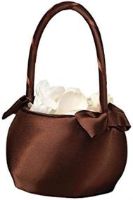 img 2 attached to 🌸 Lillian Rose Brown Satin Wedding Flower Girl Basket: A Perfect Addition for Your Special Day