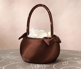 img 1 attached to 🌸 Lillian Rose Brown Satin Wedding Flower Girl Basket: A Perfect Addition for Your Special Day