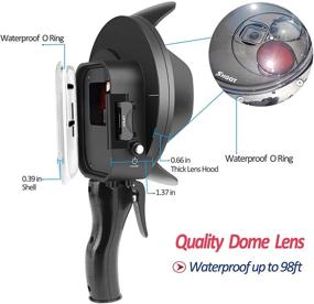 img 2 attached to 📷 SHOOT Dome Port Lens for GoPro HERO7 Black/6/5/HERO2018 - Captivating Underwater Photography Kit: 10X Macro Filter, Red Filter, Waterproof Case, Floating Hand Grip, and Enlarge Trigger