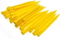 🏕️ micro trader 24pcs durable 9 225mm plastic spike hook tent pegs for awning camping caravan логотип