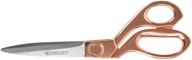 🌟 high-quality westcott 8" stainless steel rose gold scissors - perfect for office & home (16968) logo