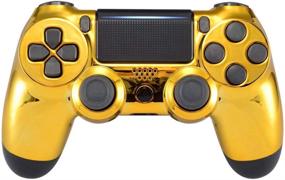 img 4 attached to 🎮 Upgrade Your PS4 Controller with eXtremeRate Custom Faceplate Cover - Chrome Gold Edition for PS4 Slim Pro Controller (CUH-ZCT2/JDM-040/050/055) - Controller NOT Included