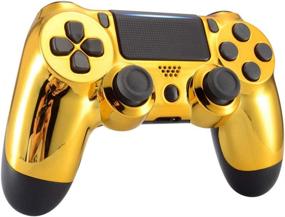 img 1 attached to 🎮 Upgrade Your PS4 Controller with eXtremeRate Custom Faceplate Cover - Chrome Gold Edition for PS4 Slim Pro Controller (CUH-ZCT2/JDM-040/050/055) - Controller NOT Included