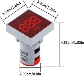 img 3 attached to 🔋 Yeeco AC Frequency Meter - Digital LED Display Panel, Mini Frequency Tester for AC 20-500V 20-75Hz - Hertz Meter Counter in Green Red Yellow (3PCS)