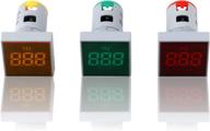 🔋 yeeco ac frequency meter - digital led display panel, mini frequency tester for ac 20-500v 20-75hz - hertz meter counter in green red yellow (3pcs) logo