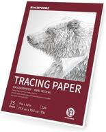 📝 bachmore 9x12 artist's tracing paper pad, 75 sheets - translucent tracing paper for pencil, marker, and ink - trace images, sketching, preliminary drawings, overlays - 32lb/50gsm logo