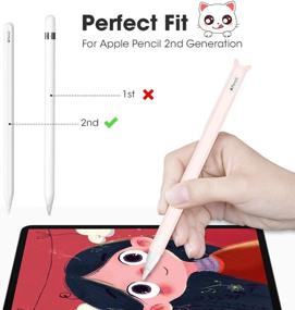 img 3 attached to 3 Pack Silicone Case for Apple Pencil 2nd Generation: Cute Grip Sleeve & Protective Covers for iPad Pro 11 12.9 inch 2018 - Purple, Pink, Black