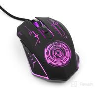 img 1 attached to BENGOO RGB Backlit Gaming Mouse Wired with 4 Adjustable DPI, 6 Programmable Buttons – Ergonomic Gamer Laptop PC Mouse for Windows, Linux, Vista, XP – Black review by Troy Boettcher