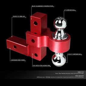 img 3 attached to DNA MOTORING HITCH ALU 001 RD Aluminum Adjustable