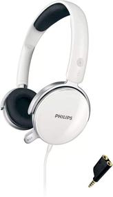 img 4 attached to 🎧 Philips PC Headset Wired with Mic for Conference Calls, Zoom, Skype, Google Meet, in-line Mute and Volume Control 40mm Drivers with Extra Bass 3.5mm, SHM7110U