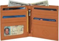 leatherboss bifold hipster wallet: premium men's essential for cards, cash & style logo