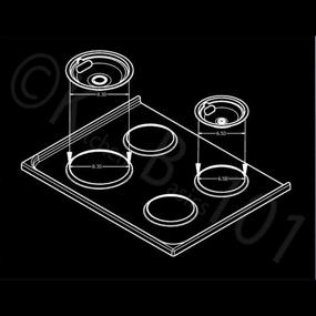 img 2 attached to 🍳 Whirlpool W10288051 Porcelain Drip Pan Set Replacement - 2 x 6” 93169204b & 8" 93169205b - Kitchen Basics 101