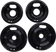 🍳 whirlpool w10288051 porcelain drip pan set replacement - 2 x 6” 93169204b & 8" 93169205b - kitchen basics 101 логотип