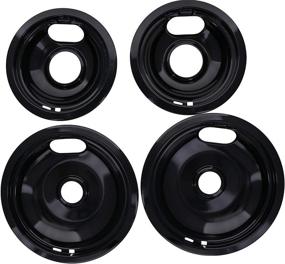 img 4 attached to 🍳 Whirlpool W10288051 Porcelain Drip Pan Set Replacement - 2 x 6” 93169204b & 8" 93169205b - Kitchen Basics 101