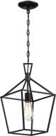 🏡 motini 1-light black lantern pendant light for foyer - farmhouse small cage ceiling pendant lighting fixture for kitchen island, dining room, or entryway логотип