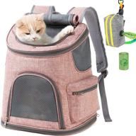 sevvis cat carrier backpack – pet travel backpack for small cats and dogs with safety clip – ideal for hiking, biking, camping, and outdoor activities – supports up to 14 lbs logo