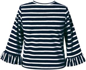 img 3 attached to 👚 Sleeve Striped T-Shirt for Girls - Mirawise Girls' Clothing Tops, Tees & Blouses