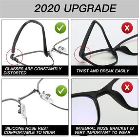 img 1 attached to 👓 Blue Light Blocking Glasses with Transparent Lens for Effective Eyestrain Relief and Enhanced Sleep - Unisex Design (Black)
