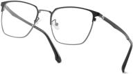 👓 blue light blocking glasses with transparent lens for effective eyestrain relief and enhanced sleep - unisex design (black) logo
