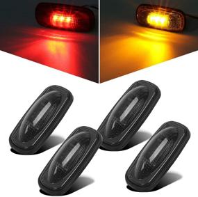 img 4 attached to Замена светодиодного маркера крыльчика Partsam для Dodge RAM 3500 (янтарный+красный) - 2003-2009 | Комплект противотуманных светодиодных маркеров крыльчика с курительным линзы для грузовиков RAM 2500/3500 HD.