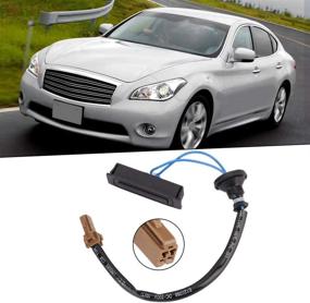 img 2 attached to 🚙 Black Aramox Car Trunk Switch, Trunk Lid Open Switch Compatible with Infiniti Nissan Altima Versa 25380ED000