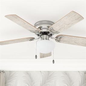 img 2 attached to 🔆 Prominence Home 80029-01 Alvina LED Globe Light Hugger Ceiling Fan, 42 inches, Satin Nickel