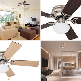img 3 attached to 🔆 Prominence Home 80029-01 Alvina LED Globe Light Hugger Ceiling Fan, 42 inches, Satin Nickel
