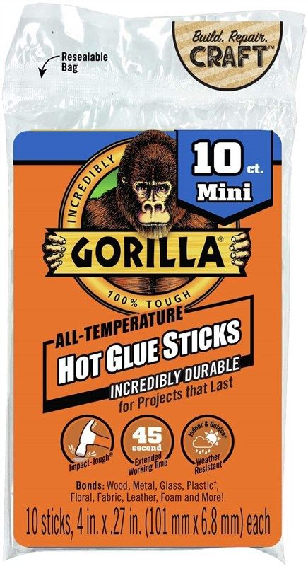 gorilla sticks diameter count clear tapes, adhesives & sealants for hot glue sticks 로고